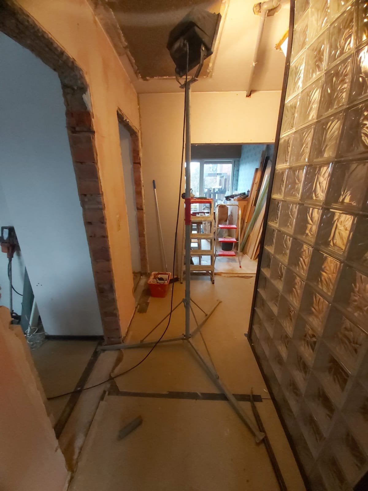 Krachtige Bouwlamp  1000 W - Halogeen, Ophalen, Gebruikt, Met statief, Lamp
