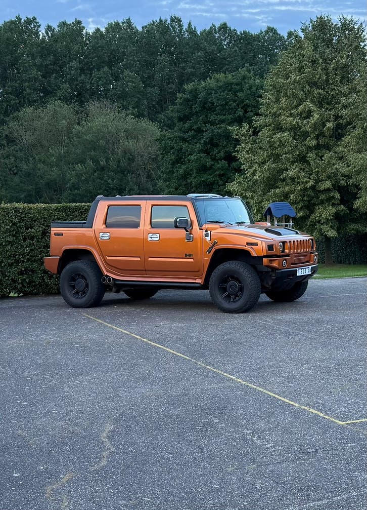 Hummer H2 pick up 6.0 V8, slechts 123.000km**, Auto's, Automaat, Zwart, Overige kleuren, Bluetooth