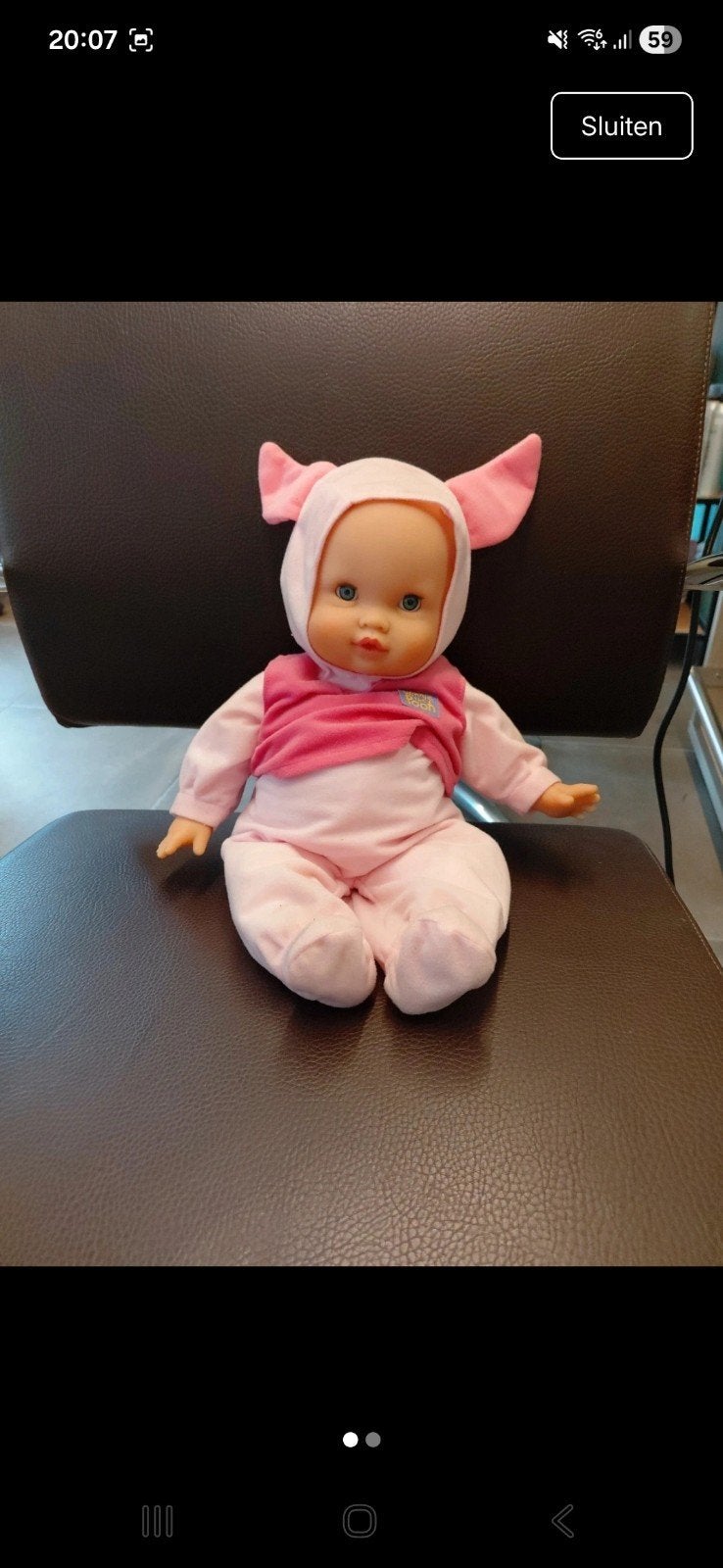 Pop Knorretje Winnie the pooh, Ophalen of Verzenden, Winnie de Poeh of vrienden, Zo goed als nieuw, Knuffel