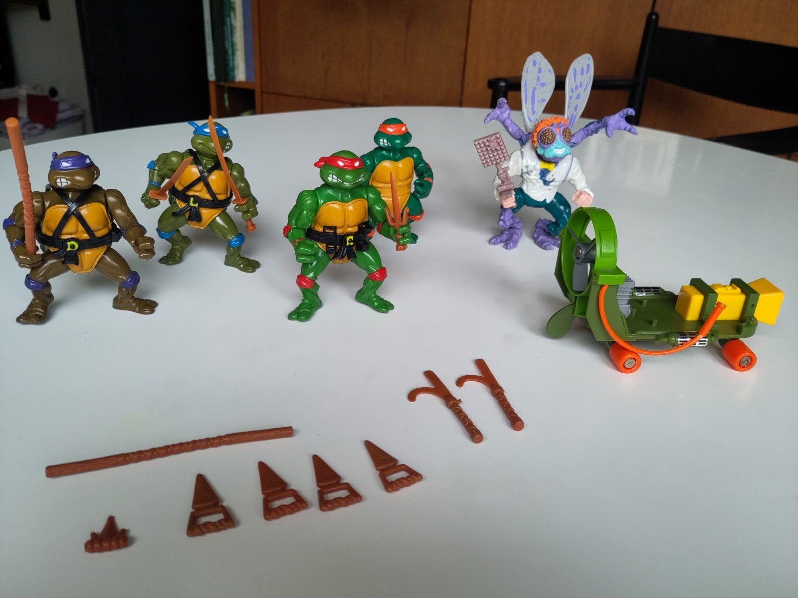 TMNT 1988 playmates toys set + Baxter Stockman + Cheapskate, Enlèvement ou Envoi