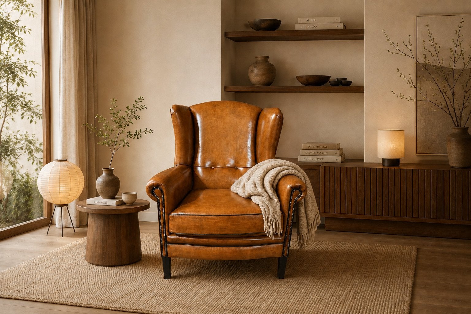 MAYFAIR SCHAPENLEREN XL OOR FAUTEUIL COGNAC chesterfield, Huis en Inrichting, Fauteuils, Ophalen of Verzenden, Nieuw
