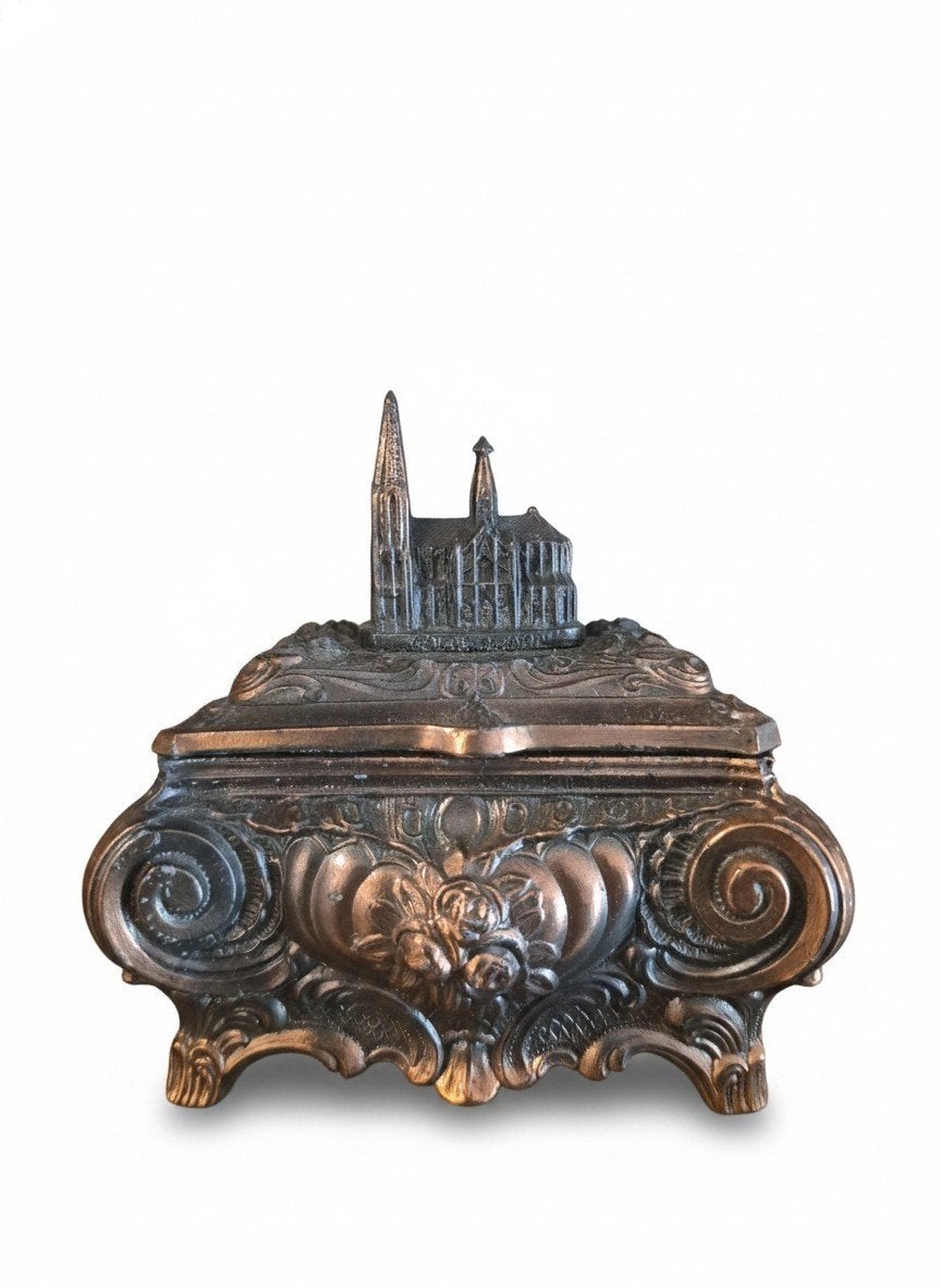Boîte à bijoux en métal – Cathédrale de Cologne, Enlèvement ou Envoi, Argent
