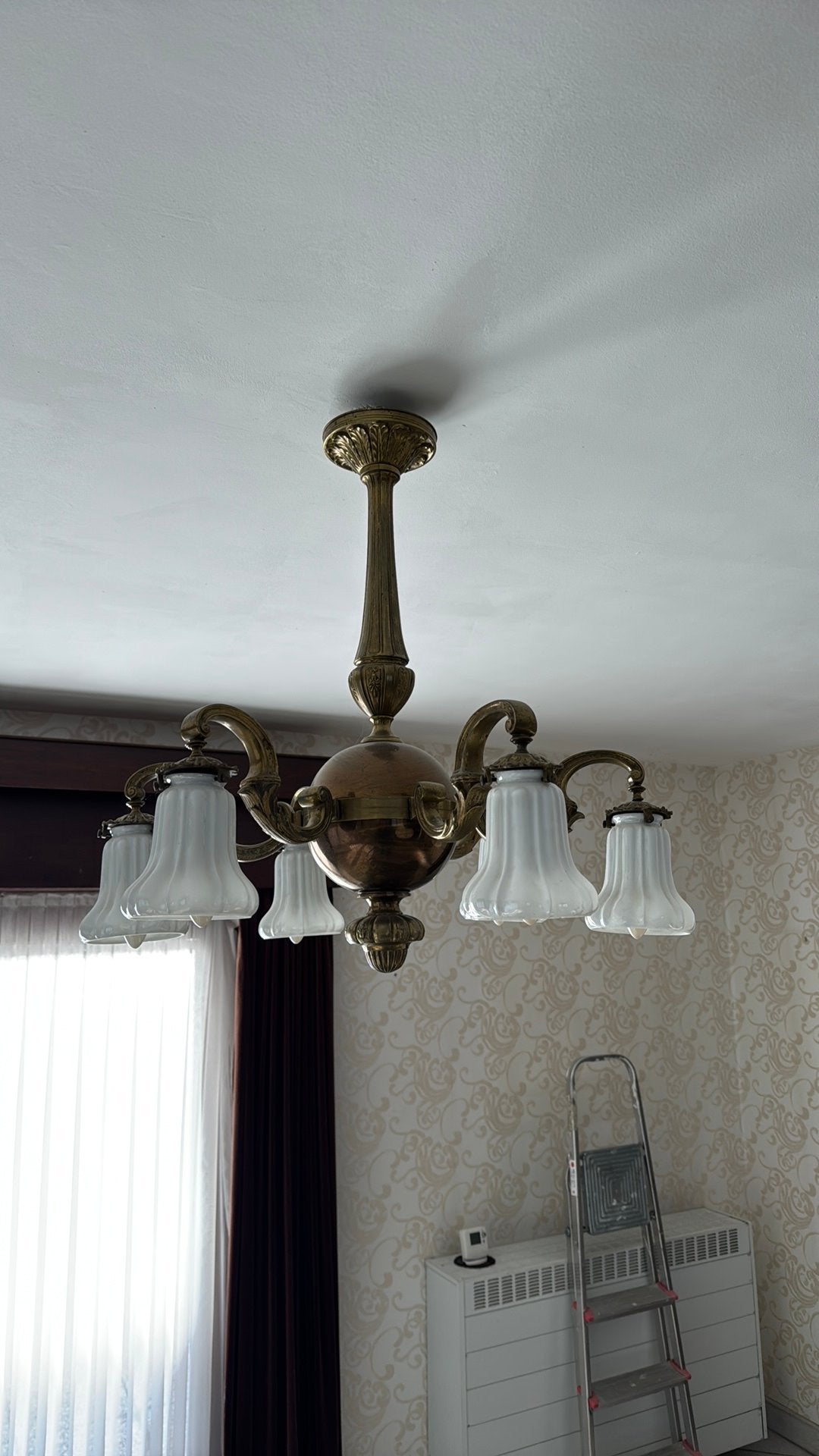 Lustre en cuivre, Comme neuf, Enlèvement, E27 (grand), Métal