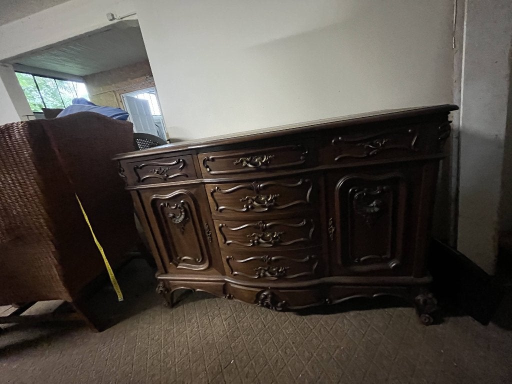 Antieke massieve houten dressoir, Antiek en Kunst, Ophalen