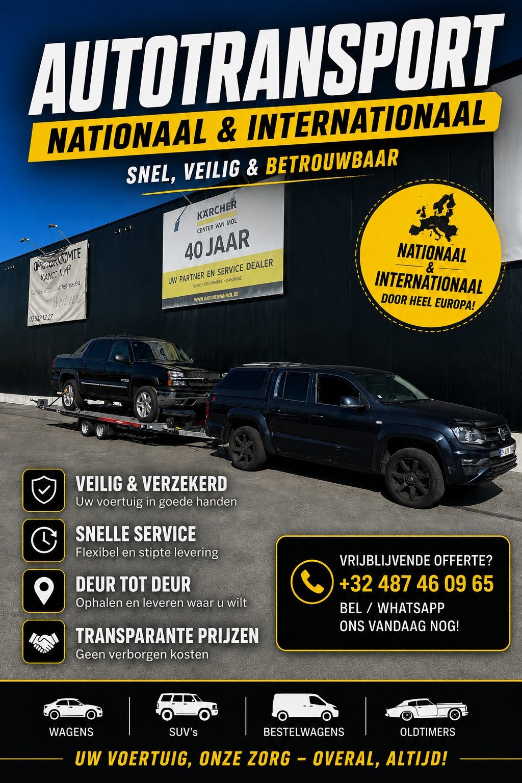 Autotransport Nationaal & Internationaal Antwerpen, Ophalen
