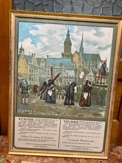 Oude affiche Boetprocessie Veurne, Verzamelen, Ophalen