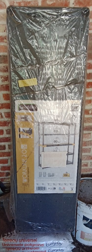 Kunststof stellingkast met planken, Ophalen, Nieuw