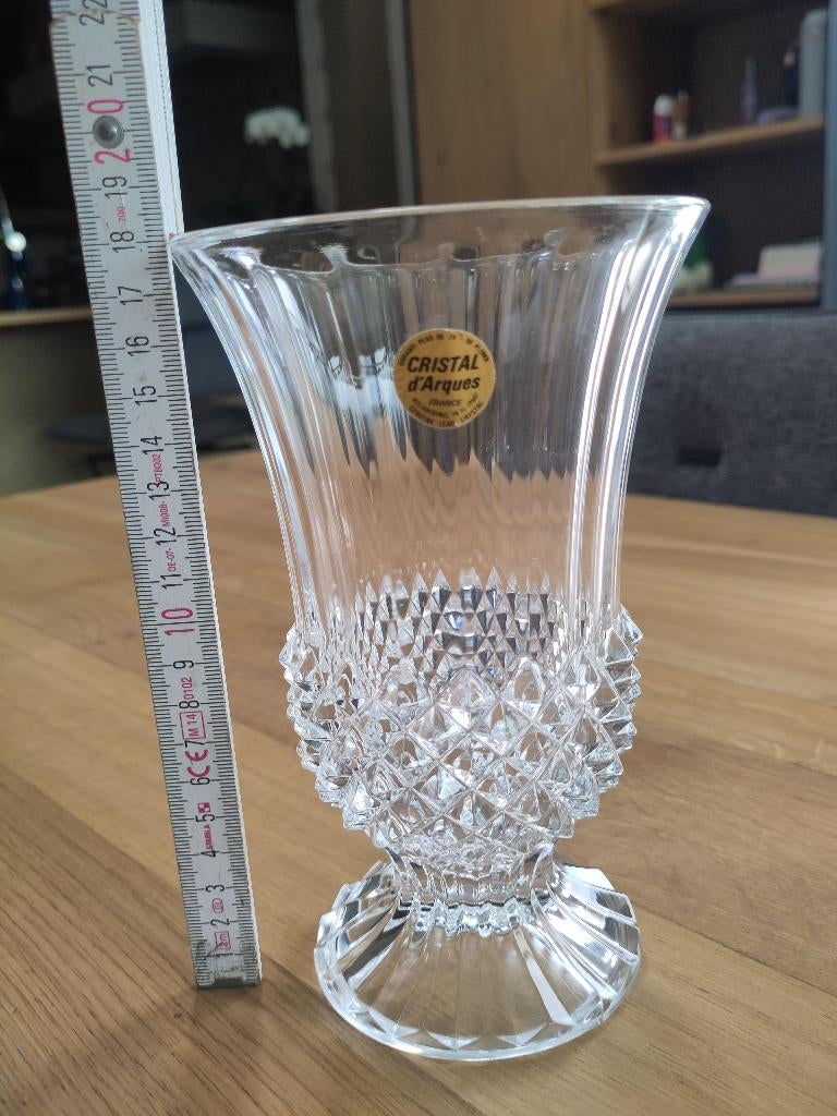 Cristal d'Arques — Vase en cristal « Longchamp » — 18 cm, Enlèvement ou Envoi