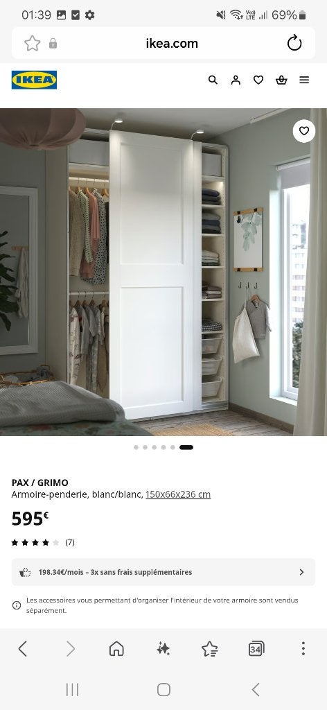 Pax Grimo Nouveau ! ! ! Toujours dans la boîte, Maison & Meubles, Armoires | Penderies & Garde-robes, Enlèvement