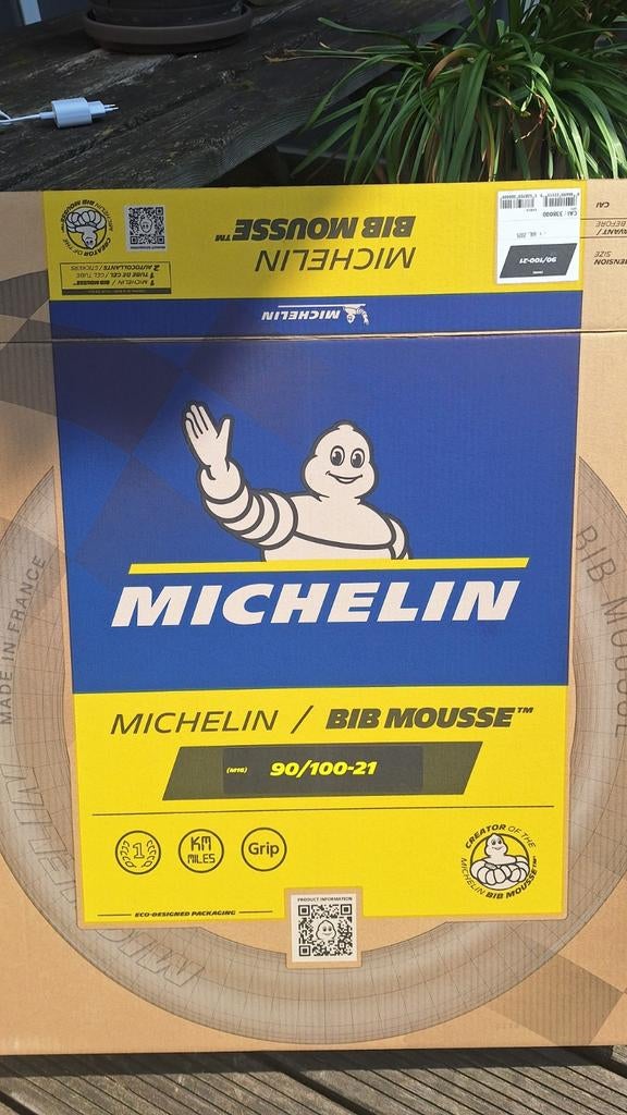 Michelin bib mousse. Voor en achterwiel., Enlèvement