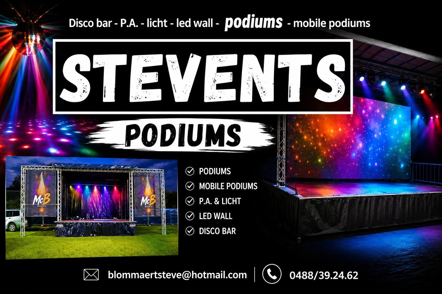 podium. overdekt podium. mobiel Podium, Enlèvement ou Envoi