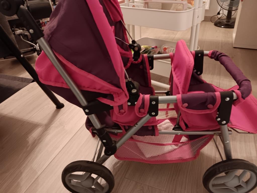 Poppenwagen voor 2 poppen, Kinderen en Baby's, Ophalen