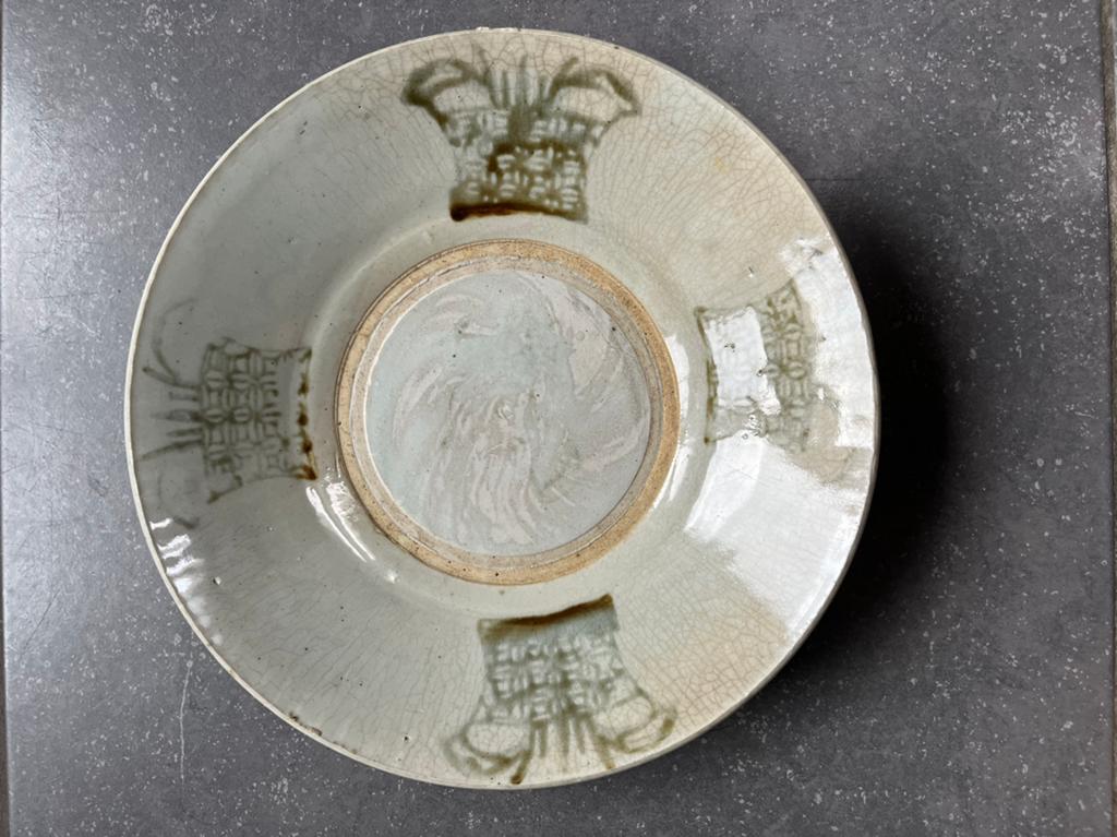 Grand plat en faience Vietnam 18e, Antiquités & Art, Enlèvement ou Envoi