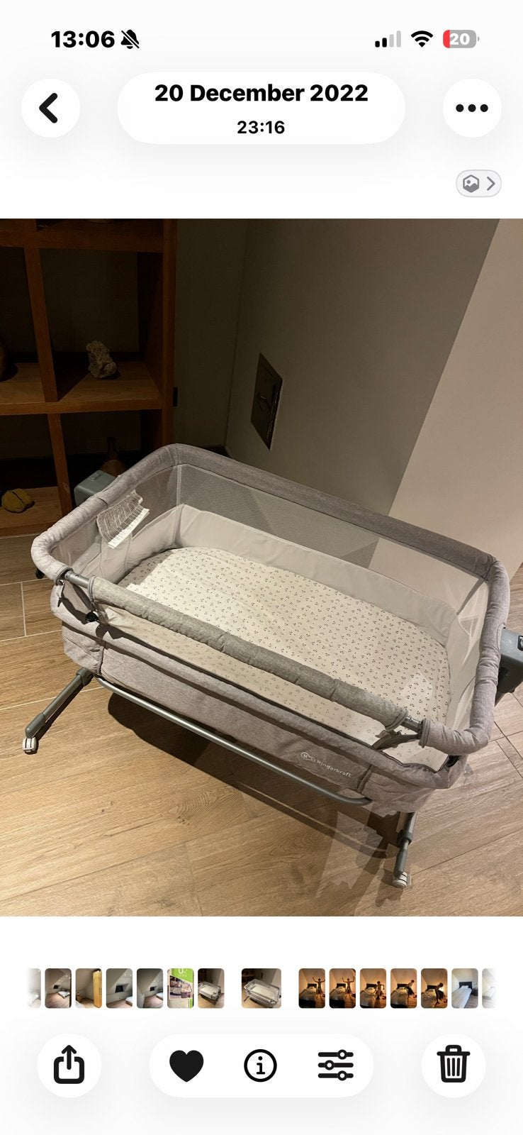 Kinderkraft Cosleeper, Enlèvement, Comme neuf, Gris