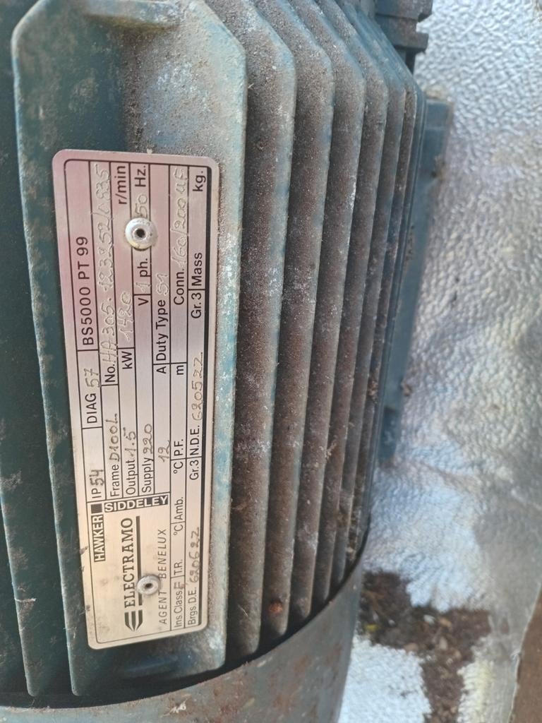 Elektromotor . Elektrische motor. 1500w 2pk 220v, Enlèvement, Moteur électrique