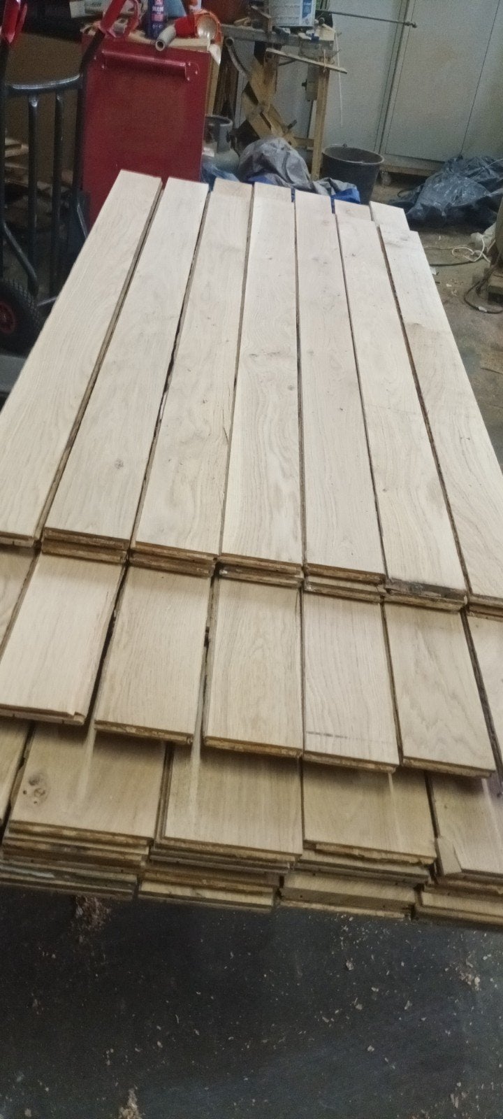 massief eiken planken, Ophalen
