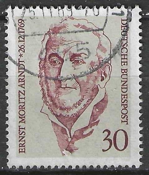 Allemagne Bundespost 1969 - Yvert 474 - Ernst Arndt (ST), Envoi, Affranchi