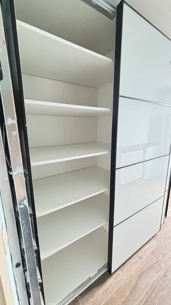 IKEA PAX kleerkast – 200 cm – glazen schuifdeuren, Ophalen, 200 cm of meer, 150 tot 200 cm, Overige houtsoorten