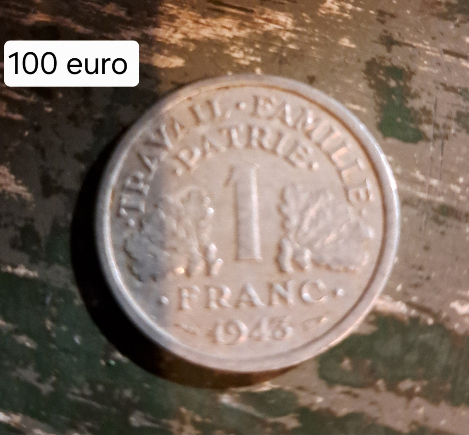 1 Franc de lourdes 1943, Postzegels en Munten, Ophalen of Verzenden