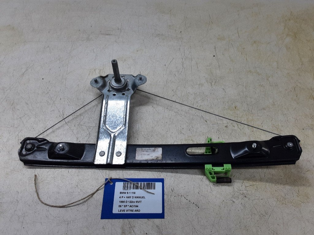 MECANISME VITRE ARRIÈRE DROIT BMW 1 serie (E87 / 87N), Utilisé, BMW