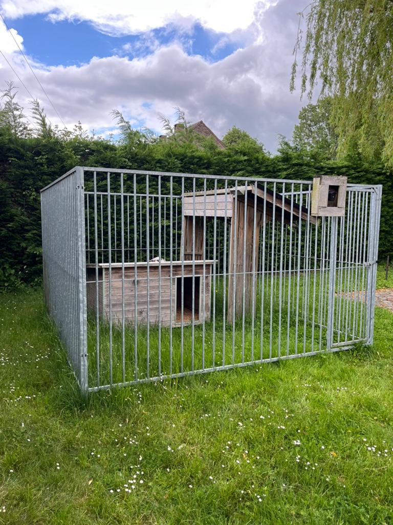 Chenil chien - enclos, Animaux & Accessoires, Maisons pour chiens, Enlèvement, Comme neuf, Chenil chien