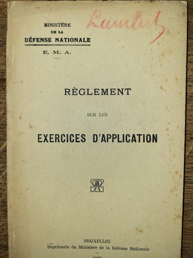 Regulation on the Application's Exercices, Avant 1940, Général, Utilisé, Envoi