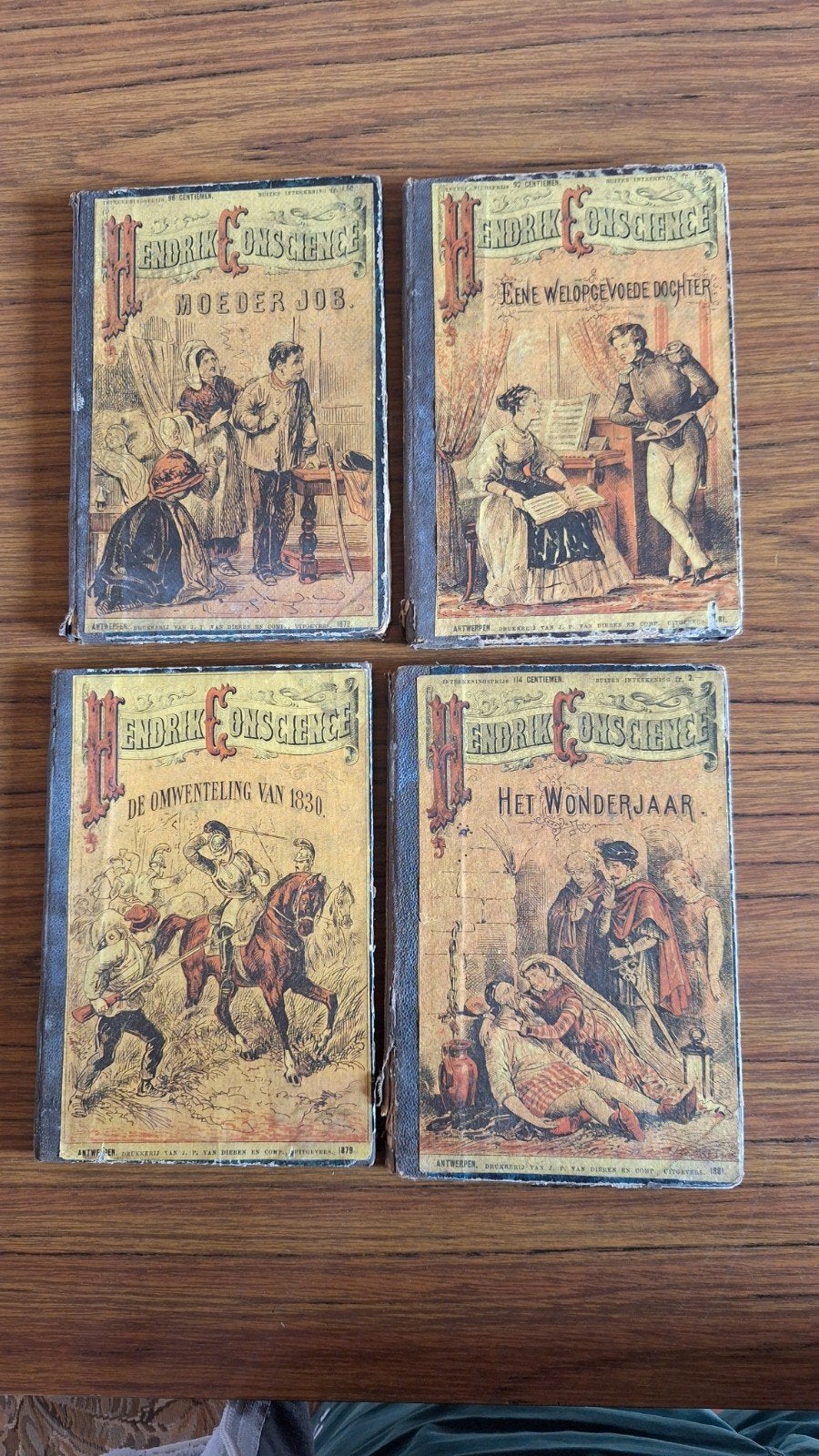 Selectie boeken van Hendrik Conscience drukkerij van j.p van, Antiek en Kunst, Antiek | Boeken en Manuscripten, Ophalen of Verzenden