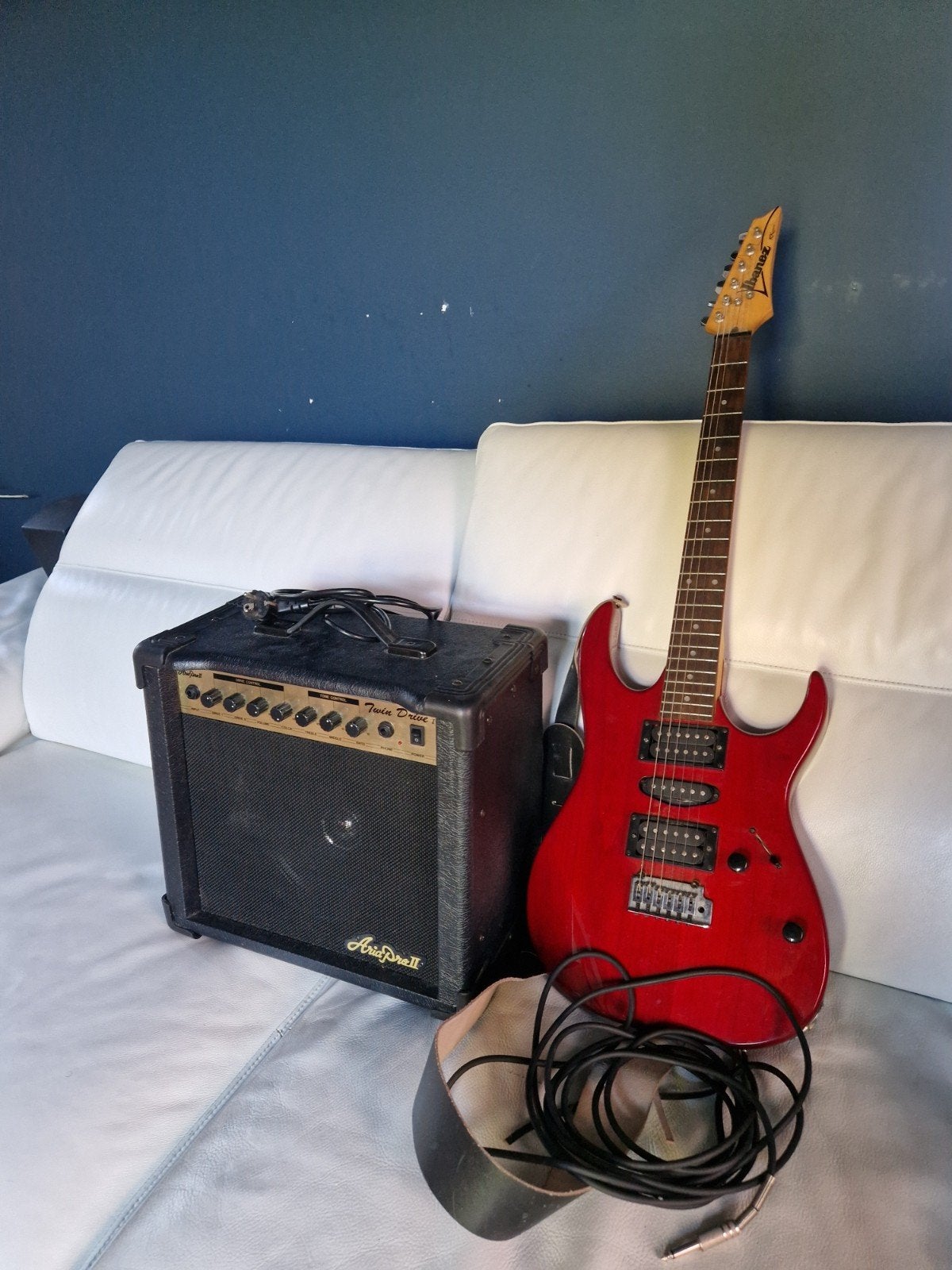 Ensemble d'amplis de guitare Ibanez EX Series + Aria Pro II, Enlèvement, Comme neuf, Ibanez, Avec ampli