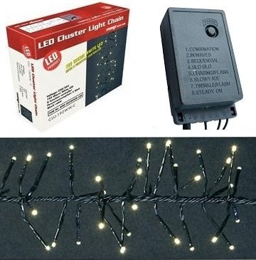 Witte (kerst) slinger met geclusterde leds Nieuw, Kunststof, Minder dan 50 watt, Overige typen, Nieuw