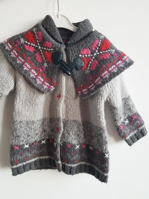 CATIMINI - Joli gilet long/manteau gris - T.18 mois/81, Catimini, Enlèvement ou Envoi, Utilisé, Fille
