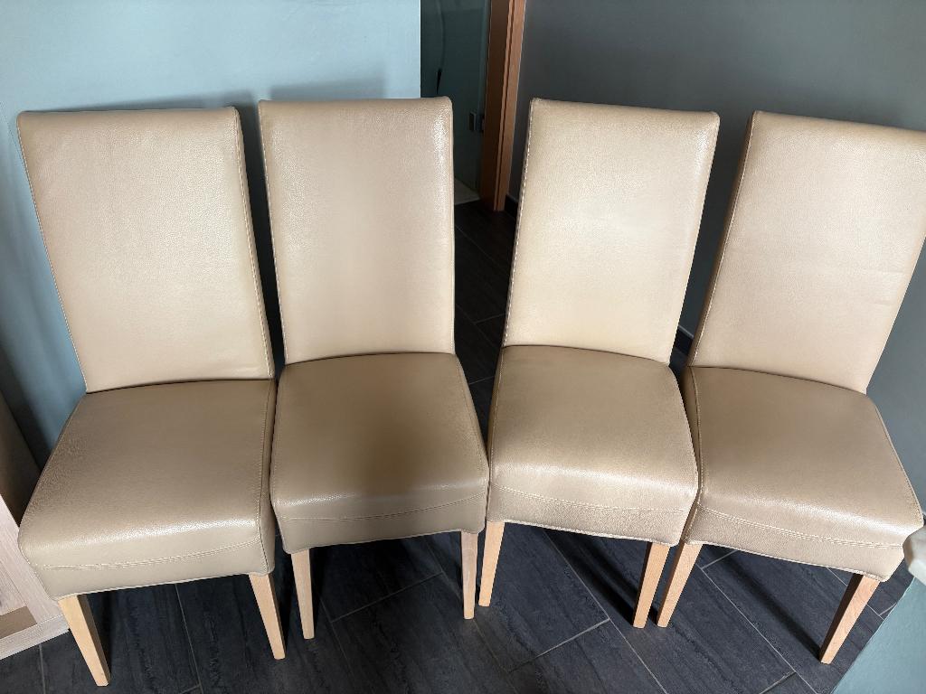 04 Chaises, Maison & Meubles, Chaises, Bois, Autres couleurs, Comme neuf, Enlèvement