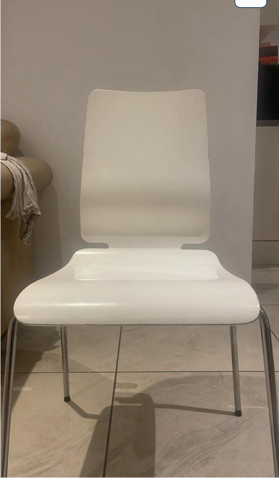 Chaises de cuisine blanches 8 pièces, Maison & Meubles, Chaises, Enlèvement, Utilisé