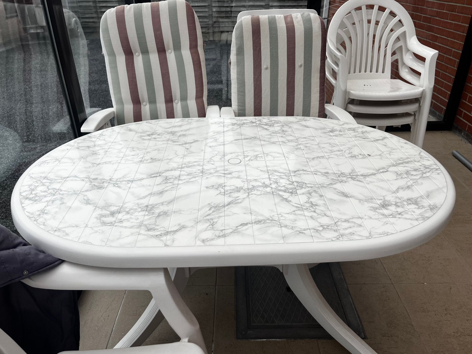 Set de jardin, Enlèvement, Comme neuf, Ovale, Synthétique
