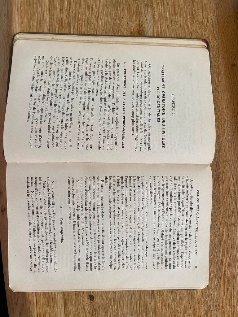 Chirurgie de l'appareil génital de la femme (1922), Enlèvement ou Envoi, Utilisé