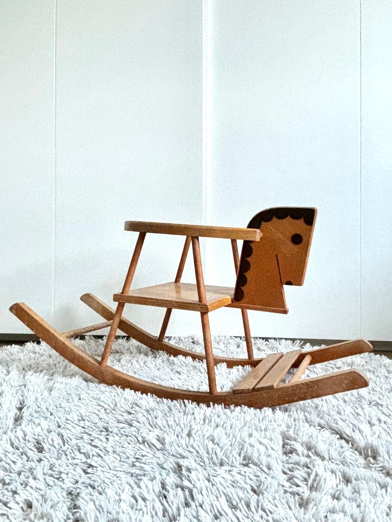 Vintage Houten Schommelpaardje, Enfants & Bébés, Jouets | Jouets a bascule, Enlèvement, Utilisé