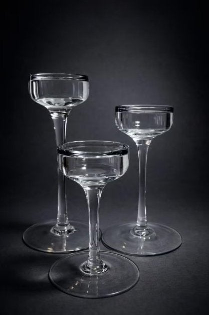 Ensemble de trois bougeoirs en verre Ikéa Blomster., Enlèvement, Autres matériaux