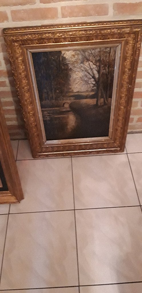 antiek schilderij, Ophalen, Paneel, Abstract, Stilleven