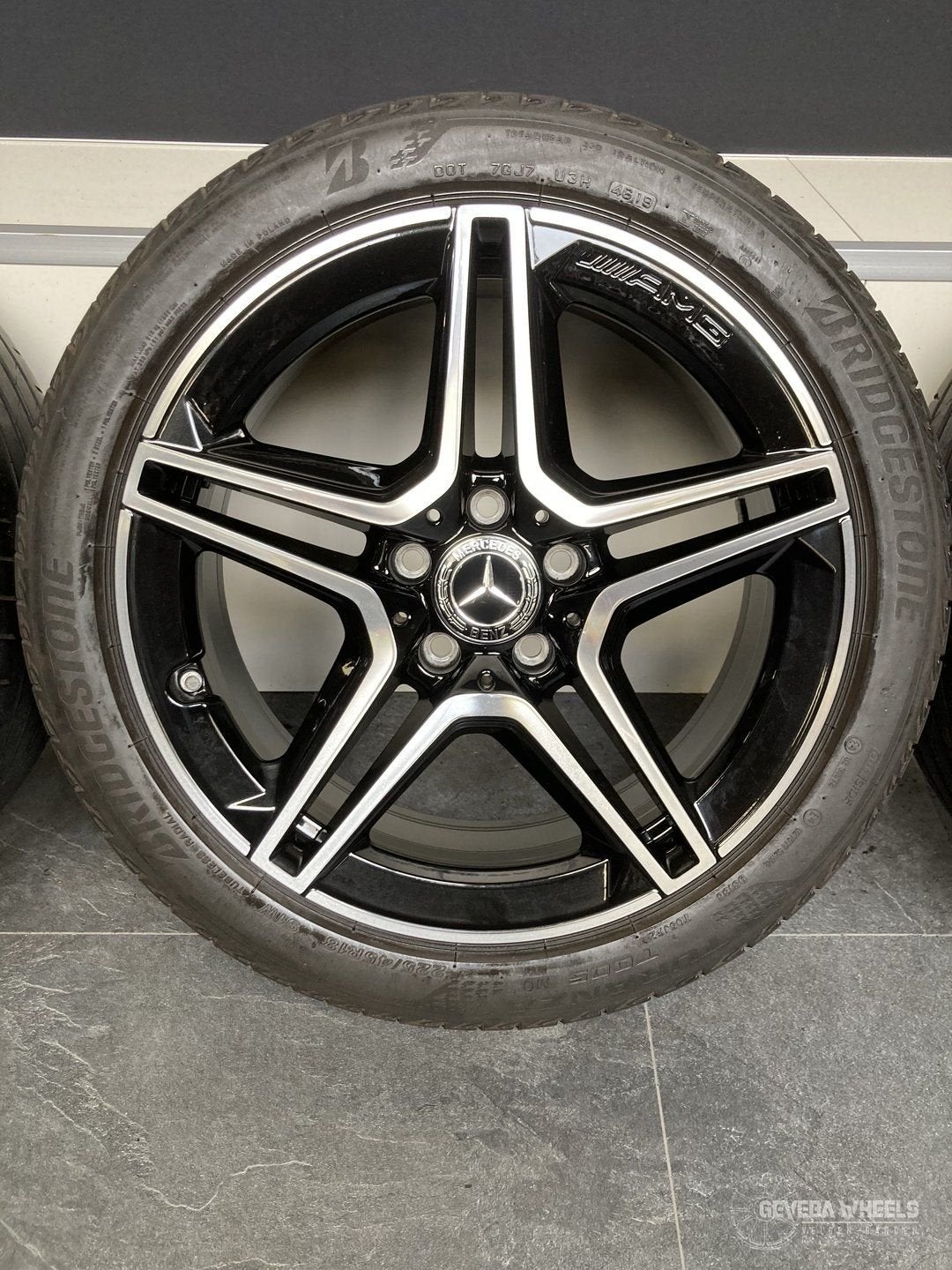 18” orig Mercedes A W177 AMG night edition velgen + banden, 18 inch, Gebruikt, -, -
