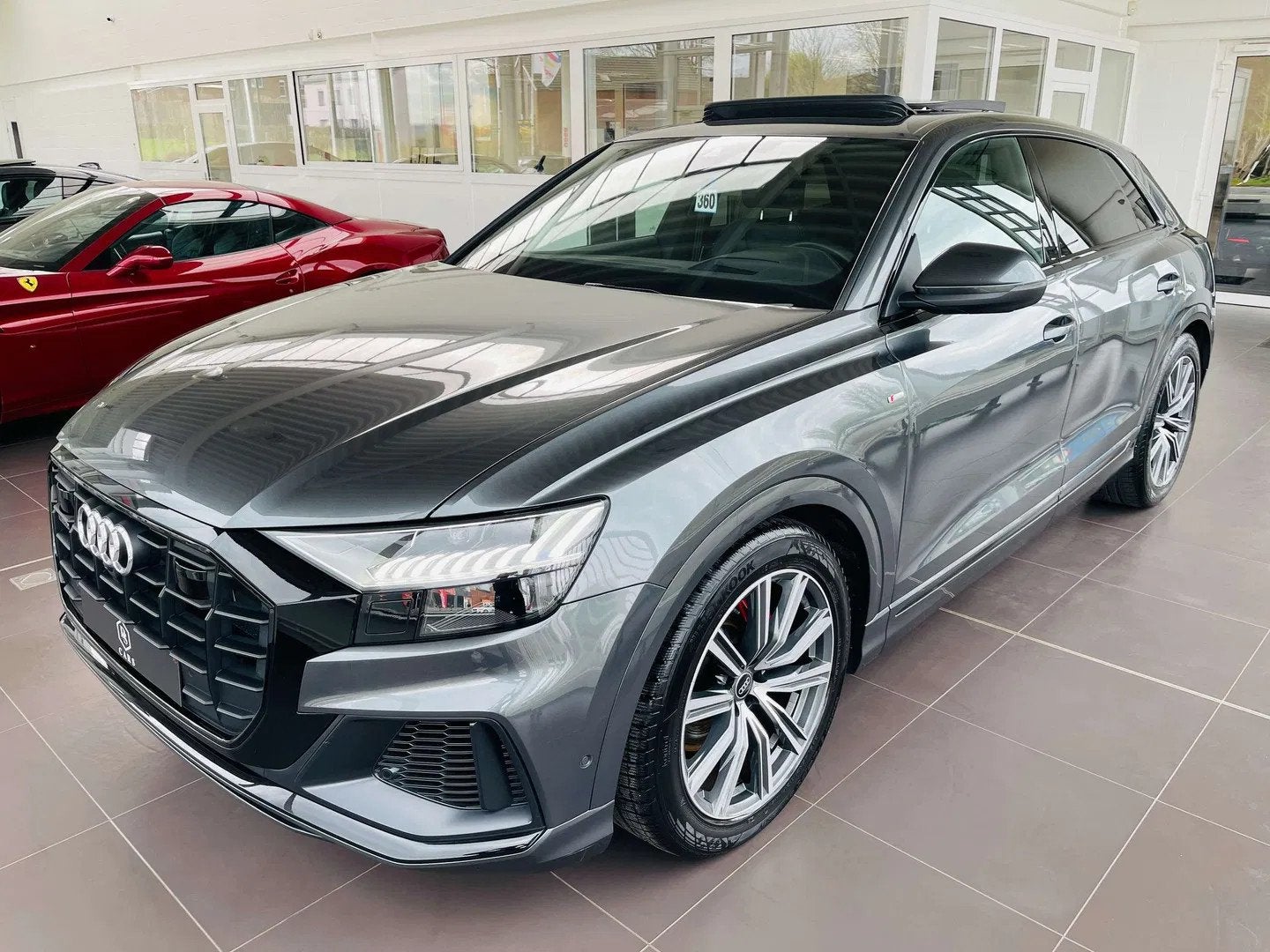 Audi Q8 50TDi Quattro *GARANTIE +S-LINE +TOIT PANO+FULL*, Autos, Audi, Argent ou Gris, Euro 6, Entreprise, Q8