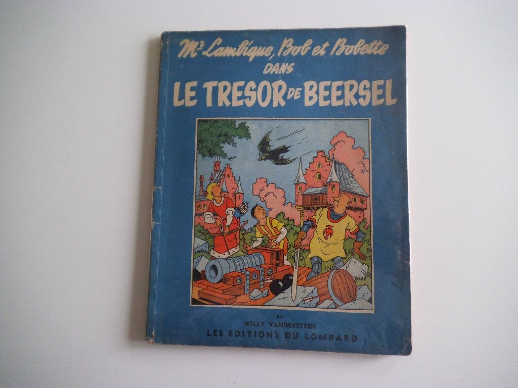Bob et Bobette Le trésor de Beersel Lombard 1955, Gelezen, Willy Vandersteen, Eén stripboek, Ophalen of Verzenden