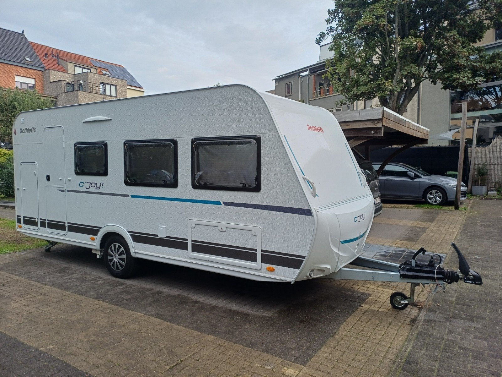 caravan dethleffs c-joy, Caravans en Kamperen, Standaardzit, Kachel, Particulier, Dwarsbed