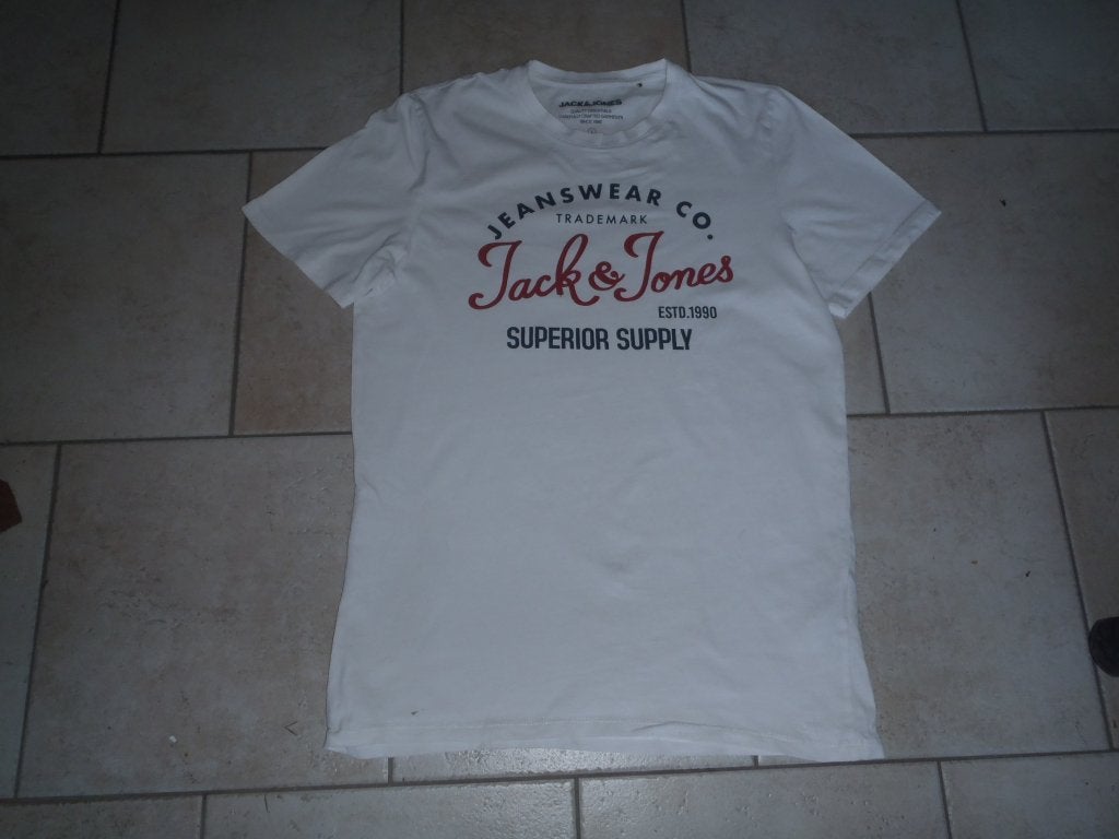 t-shirt taille L - Jack & Jones, Enlèvement ou Envoi, Blanc, Jack & Jones, Taille 52/54 (L)