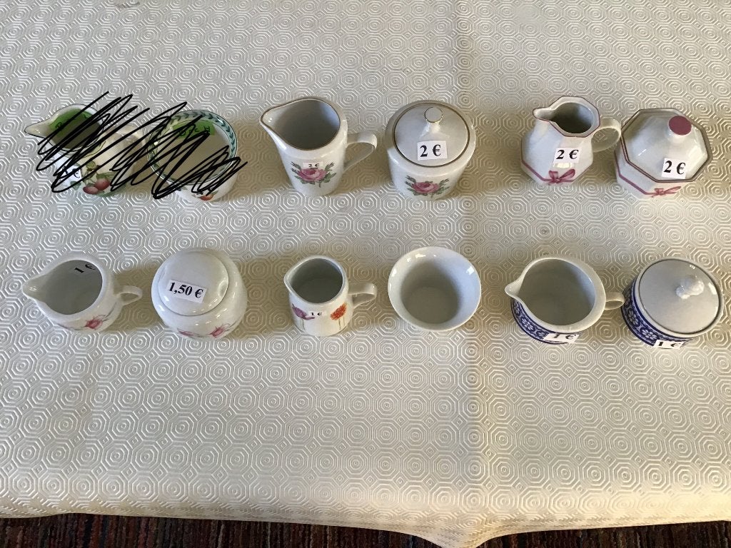 5 ensembles de pots à sucre et de pots à lait, Enlèvement ou Envoi, Comme neuf