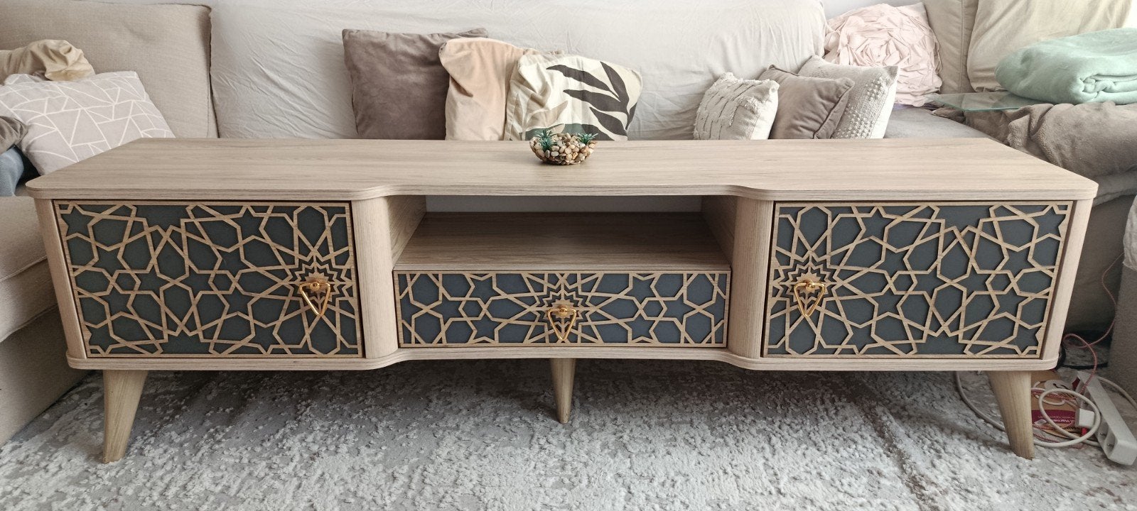 TV-MEUBEL IN WERELDSTIJL, Ophalen, Minder dan 50 cm, Minder dan 100 cm, 25 tot 50 cm