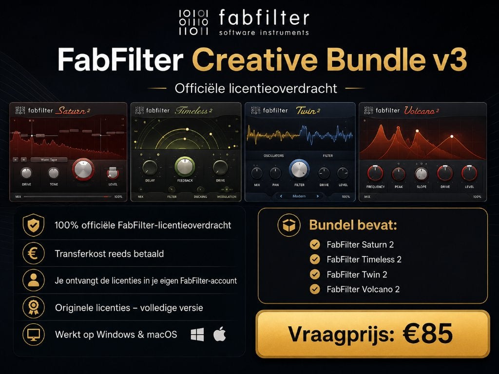 Pack créatif Fabfilter, Enlèvement, Neuf, MacOS