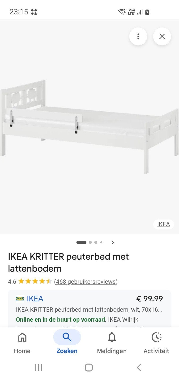 Junior bed ikea, Kinderen en Baby's, Ophalen