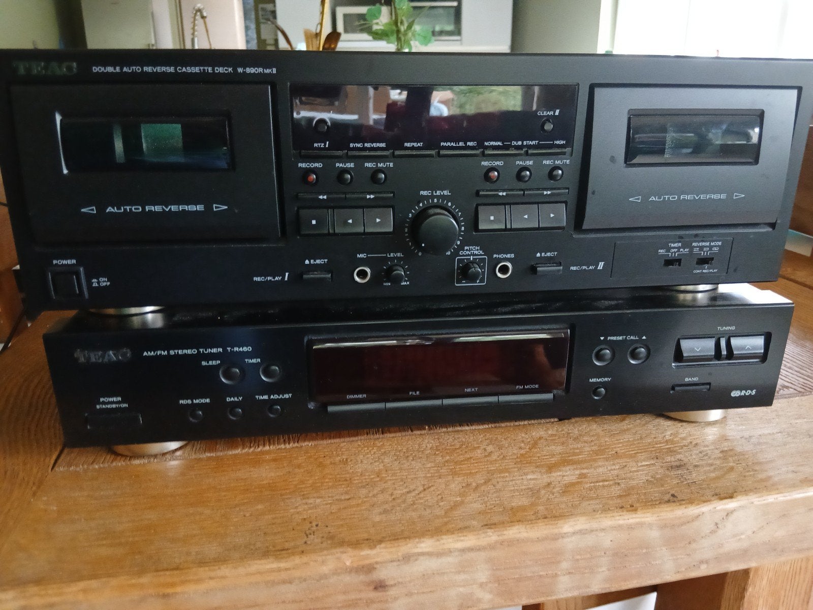Mooie Hifi Set: TEAC W-890R MKII Dubbel Cassettedeck & T-R46, TV, Hi-fi & Vidéo, Enlèvement, Double, Auto-reverse