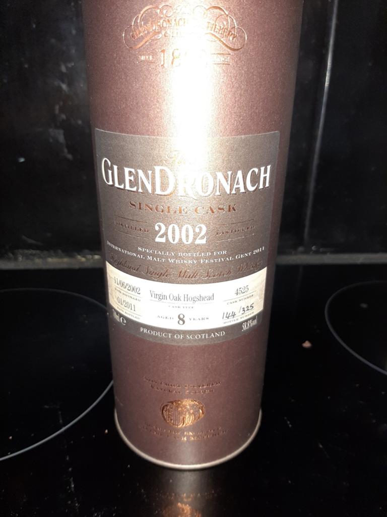 Glendronach 8 2002 single cask belgium, Verzamelen, Ophalen of Verzenden