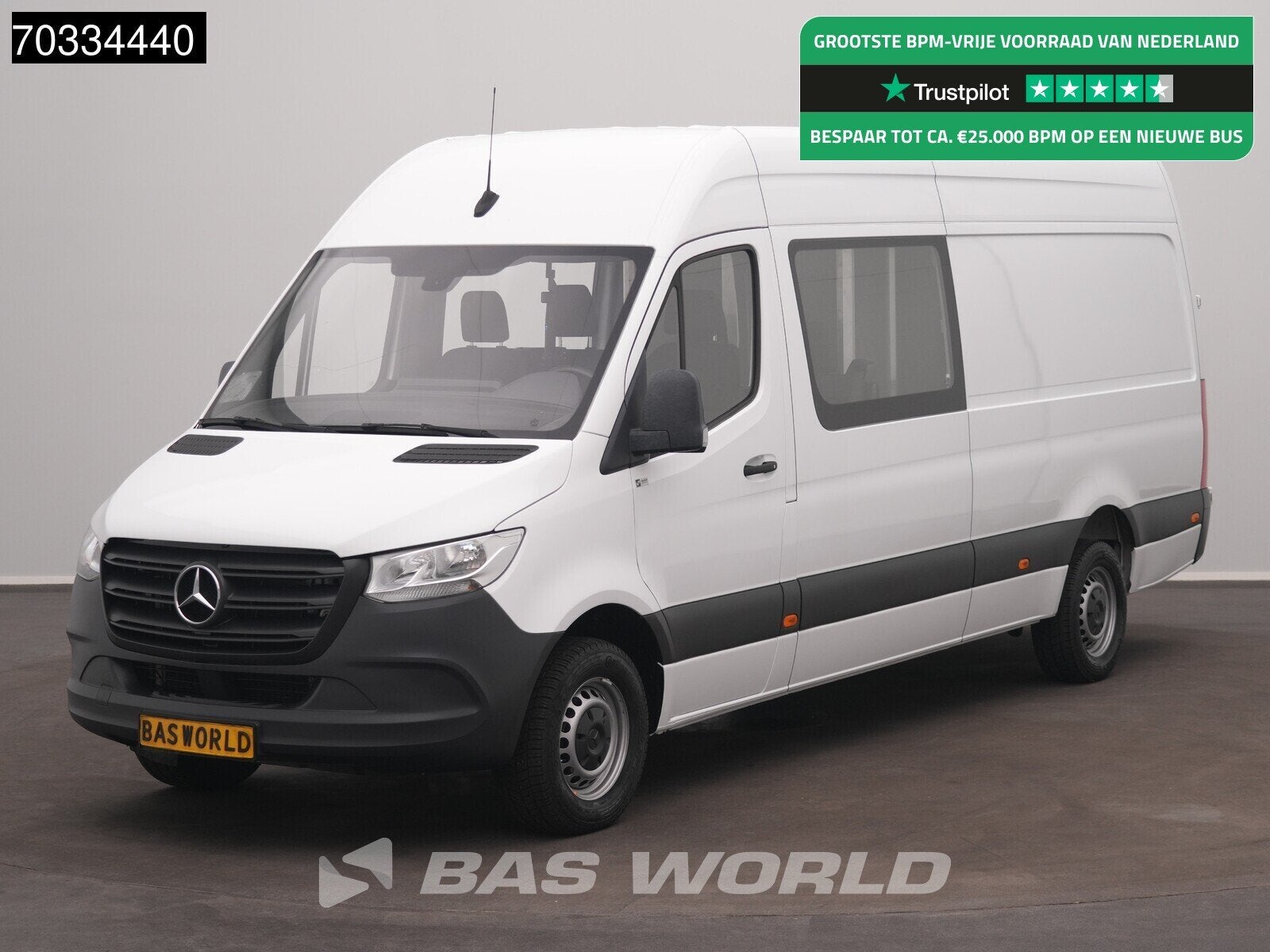 Mercedes Sprinter 319 CDI Automaat Dubbele Cabine L3H2 3,5t, Auto's, Automaat, Stof, Gebruikt, Euro 6
