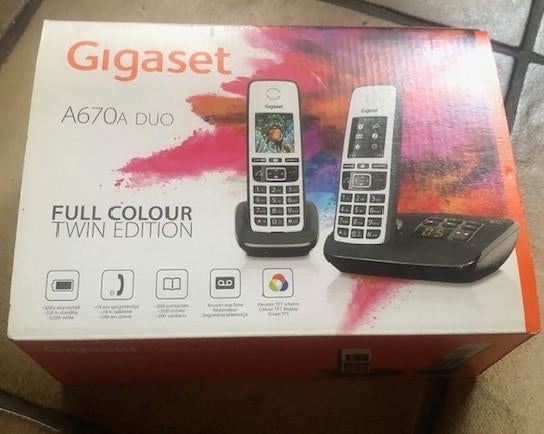 gigaset A670A duo noir, complet, en très bon état !, Enlèvement ou Envoi, Utilisé, 2 combinés